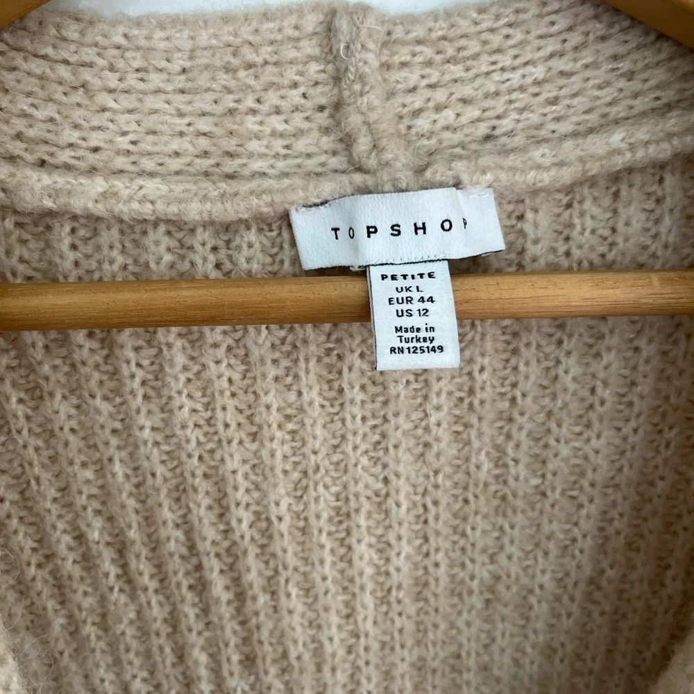 TOPSHOP Stone SWEATER KNIT Belted
BLOUSON SLEEVE Chunky CARDIGAN - Picture 7 of 8